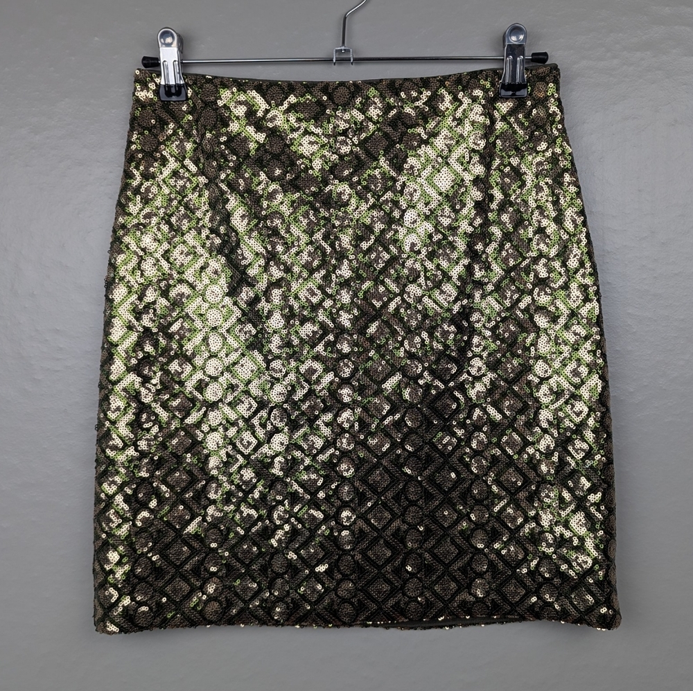 Banana Republic Diamond Geo Sequin Mini Skirt 00P NWT